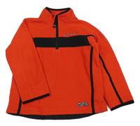 Červeno-černá fleecová mikina s nápisem 