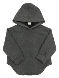 Šedá vzorovaná mikina s kapucí Shein