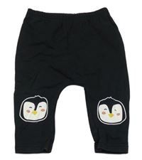 Černé tepláky s tučňáky Topomini