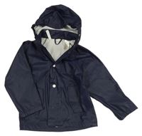 Tmavomodrá nepromokavá bunda s kapucí H&M