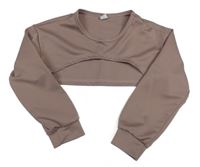 Mahagonová sportovní crop mikina Shein