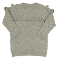 Šedá svetrová tunika s volánkem Matalan