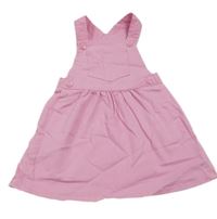 Růžové plátěné laclové šaty St. Bernard