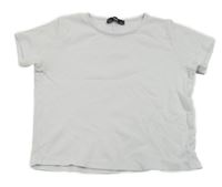 Bílé crop žebrované tričko C&A