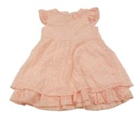 Světlerůžové šaty s kytičkami Primark 