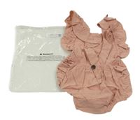 Růžové laclové kraťasy s volánky 