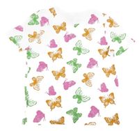 Bílé tričko s barevnými motýlky PRIMARK
