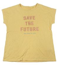 Žluté tričko s nápisem Next