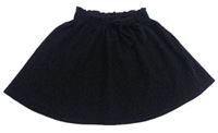 Černá třpytivá sukně s mašlí Shein
