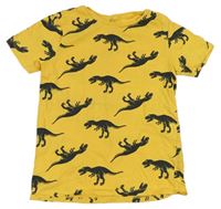 Žluté tričko s dinosaury H&M