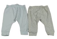 2x lehké tepláky - světlemodré + šedé Next