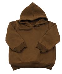Hnědá mikina s kapucí 