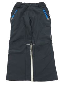 Tmavošedé softshellové kalhoty Trollkids