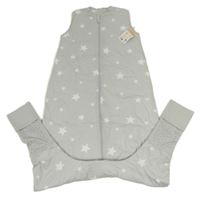 Nové - Šedý domácí zateplený overal s hvězdami 