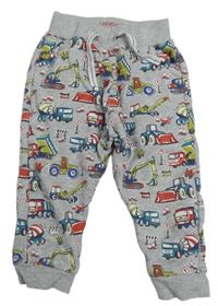 Šedé tepláky s auty Cath