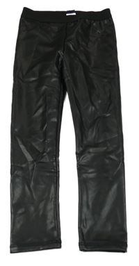 Černé koženkové legíny Hema