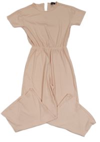 Světlerůžový žebrovaný culottes overal New Look