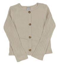 Béžové žebrované triko s knoflíky Dopodopo