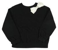 Černá mikina s bílou mašlí H&M