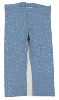 Světlemodré puntíkaté crop legíny H&M