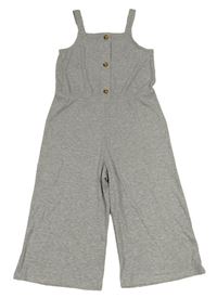 Šedý žebrovaný culottes overal Matalan