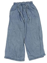 Světlemodré culottes lehké rifle s páskem zn. F&F