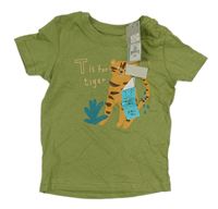 Khaki tričko s tygrem Primark