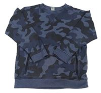 Modro-tmavomodrá army mikina zn. Tu
