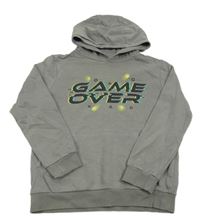 Šedá mikina s nápisem a kapucí M&S