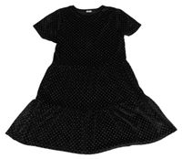 Černé sametové šaty se třpytkami F&F