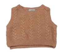 Starorůžová copánková svetrová vesta Primark