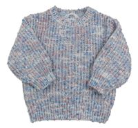 Modro-růžový vzorovaný svetr Primark