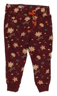 Vínové tepláky s hvězdičkami John Lewis 