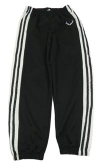 Černé sportovní kalhoty s proužky Shein