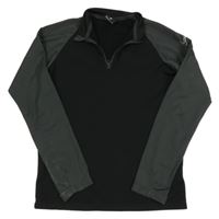 Černo-šedá funkční sportovní mikina Nike 