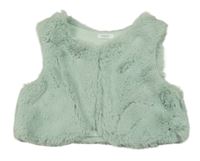 Světlezelená kožešinová podšitá vesta Next 