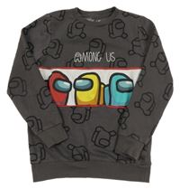 Šedá mikina Among Us