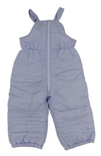 Fialové šusťákové laclové kalhoty 