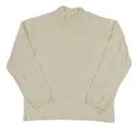 Smetanový lehký svetr s límečkem Zara