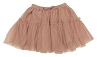 Světlerůžová síťovaná sukně s mašlí H&M