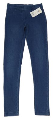 Nové - Tmavomodré tregíny riflového vzhledu Yigga