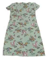 Světlezelené teplákové šaty s jednorožci H&M