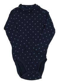 Tmavomodré hvězdičkované body s rolákem H&M
