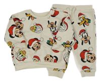 2set - Smetanová mikina s Mickeym + tepláky Disney