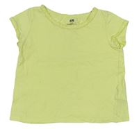 Žluté crop tričko s kanýrky zn. H&M
