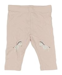 Světlerůžové legíny se zebrami Matalan