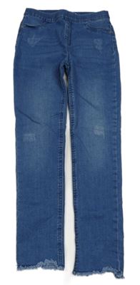 Modré riflové džegíny ošoupaného vzhledu Denim Co.