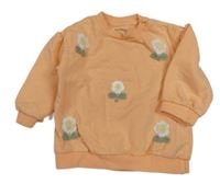 Světleoranžová mikina s kytičkami Nutmeg