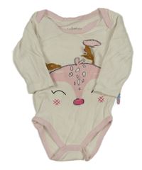 Bílo-světlerůžové body se sobem babycan