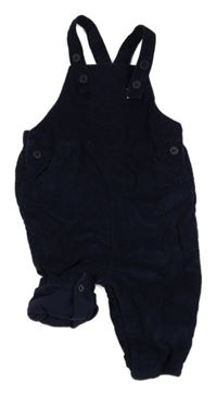 Tmavomodré manšestrové laclové podšité kalhoty se sloníkem John Lewis